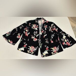 Maurices Black Floral Blazer
